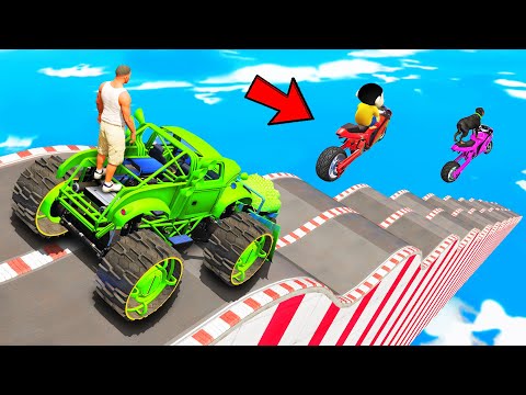 Thumbnail for SHINCHAN AND FRANKLIN JUMPED FROM THE BUMPIEST ROAD PARKOUR CHALLENGE IN GTA 5