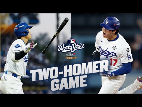 Thumbnail for Shohei Ohtani homers TWICE in Game 3 of the World Series! 🤩 | 大谷翔平ハイライト