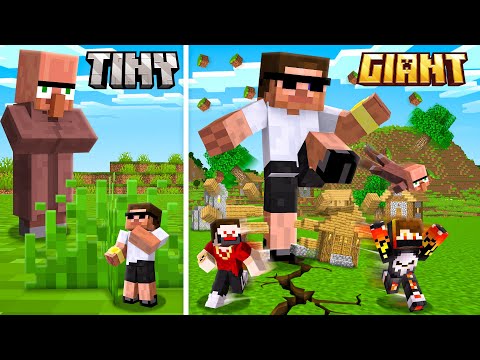 Thumbnail for I Joined GIANTS Vs TINY Minecraft Civilization with Doorbin..