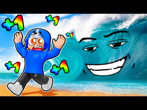 Thumbnail for Every Second +1 SPEED to Escape Roblox Tsunami...