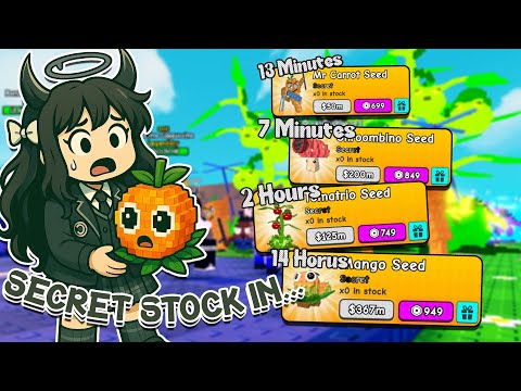 Thumbnail for PLANTS VS BRAINROTS STOCK TIMER COUNTDOWN! ALL SEED SECRET MR CARROT TOMATRIO & SHROOMBINO !!