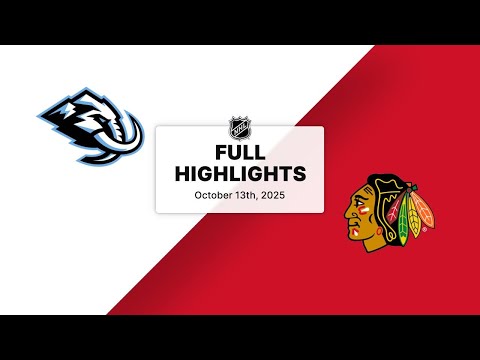 Thumbnail for NHL Highlights | Mammoth vs. Blackhawks | October 13, 2025