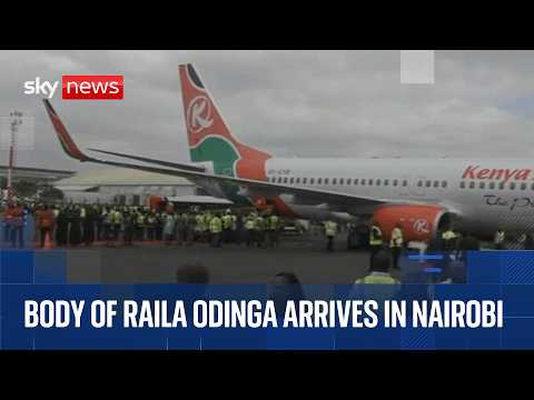 Thumbnail for Body of former Kenyan Prime Minister Raila Odinga arrives in Nairobi