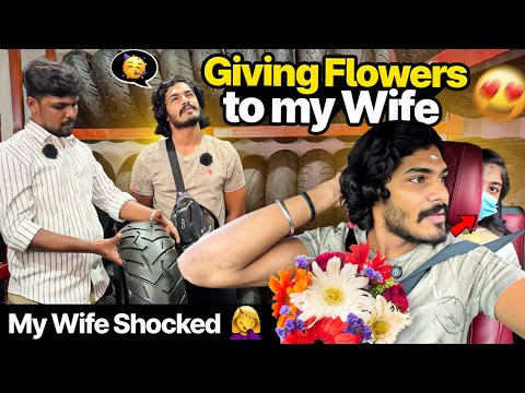 Thumbnail for 😳My wife shocked! |💐Flowers for her tyres for me!♥️🛞(couple goals) buying used tyres for Superbike |