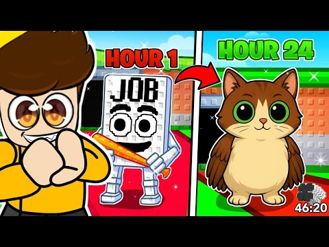 Thumbnail for I Spent 24 HOURS with 10X LUCK in Roblox Steal a Brainrot!