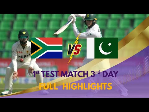 Thumbnail for Pakistan vs South Africa Test Match 3rd Day Highlights 2025 | Full Match Recap & Key Moments