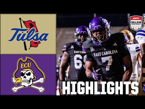 Thumbnail for Tulsa Golden Hurricane vs. East Carolina Pirates | Full Game Highlights | ESPN College Football