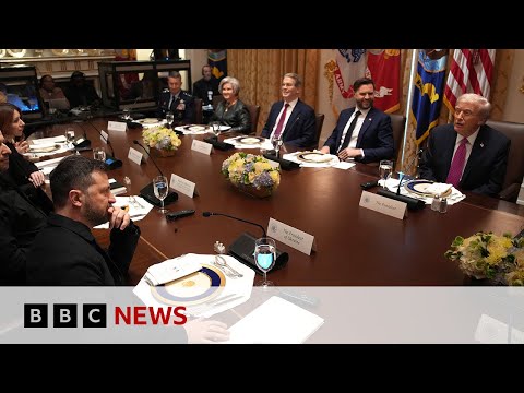 Thumbnail for Trump and Zelensky discuss Tomahawk missiles in US meeting | BBC News