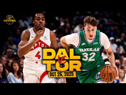 Thumbnail for Dallas Mavericks vs Toronto Raptors Full Game Highlights | Oct 26, 2025 | FreeDawkins