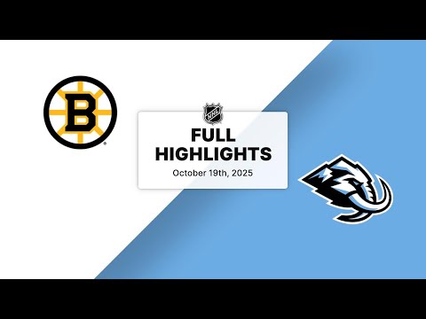Thumbnail for NHL Highlights | Bruins vs. Mammoth | October 19, 2025