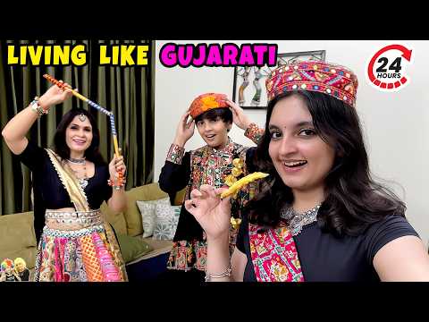 Thumbnail for LIVING LIKE GUJARATI for 24 Hours | Navatri Garba Celebration | Aayu and Pihu Show