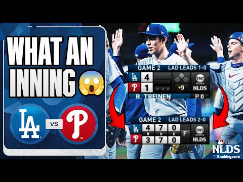 Thumbnail for SUSPENSEFUL 9TH 🍿 Dodgers end Phillies rally, take 2-0 lead in NLDS (Freddie Freeman comes up BIG)