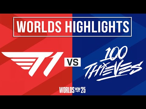 Thumbnail for T1 vs 100T Highlights ALL GAMES | Worlds 2025 Swiss Stage | T1 vs 100 Thieves