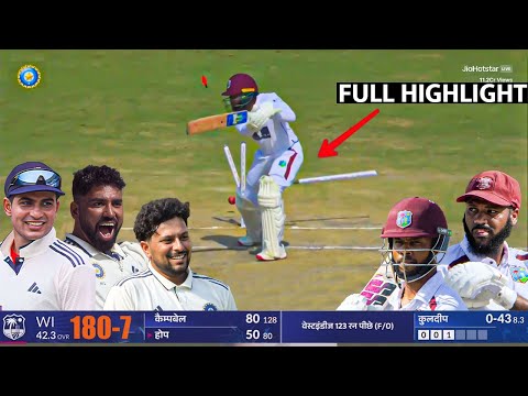 Thumbnail for IND vs WI 2nd Test Day 3 Full Highlights | India vs West Indies 2nd Test Match Day 3 Full Highlights