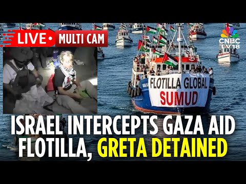 Thumbnail for Global Sumud Aid Flotilla LIVE: Boats Sail Toward Gaza Carrying Aid And Activists | Israel | N18G