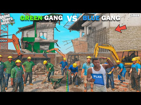 Thumbnail for Franklin Blue Gang And Shinchan Green Gang Repairing Their house In GTA 5!