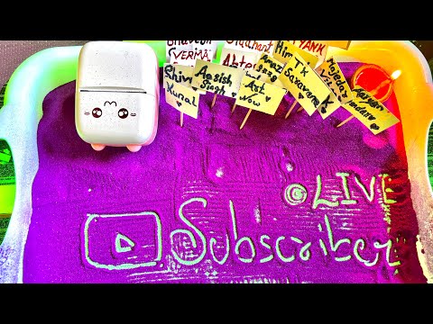 Thumbnail for writing subscriber name on glass with sand ⏳