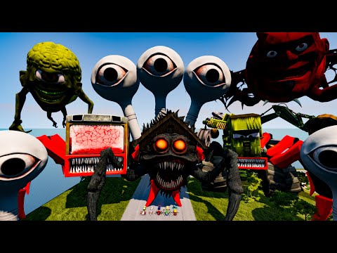 Thumbnail for ALL MONSTERS Big & Cars Monster with 99 NIGHTS VS RENG RENG BUS EATER & CAR EATER & BUS EATER BeamNG