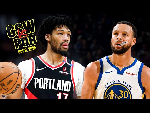 Thumbnail for Golden State Warriors vs Portland Trail Blazers Full Game Highlights | Oct 8, 2025 | FreeDawkins