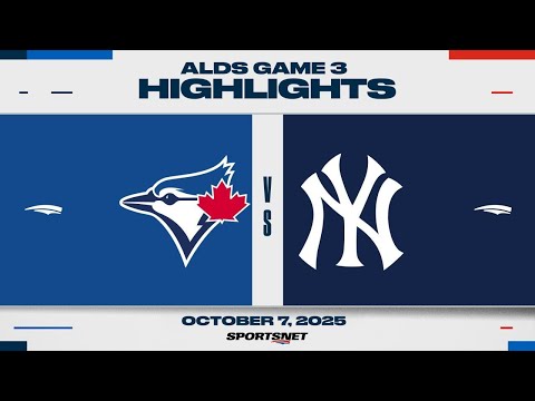 Thumbnail for MLB ALDS Game 3 Highlights | Blue Jays vs. Yankees - October 7, 2025