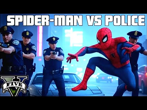 Thumbnail for GTA 5 Live Gameplay 🔴 | 🕷️Spider-Man vs 5 Star Police 🚨
