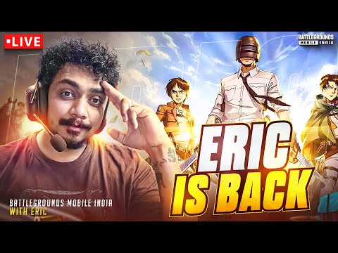 Thumbnail for ROAD TO CONQUERER WITH HIGH KILLS | 4.0 UPDATE IS HERE | BGMI LIVE | ERIC #ericislive #shortsfeed