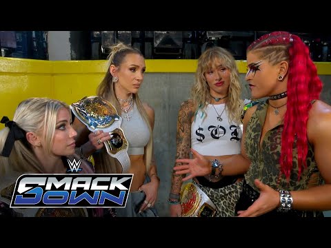 Thumbnail for Sol Ruca & Zaria crash SmackDown to confront Charlotte Flair & Alexa Bliss: SmackDown, Oct. 10, 2025