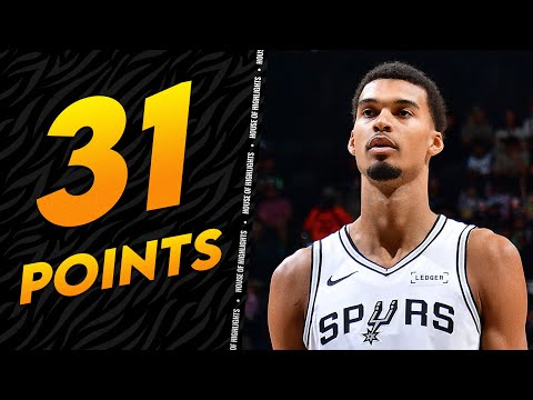 Thumbnail for Victor Wembanyama DOMINATES with 31 PTS, 14 REB & 6 BLK vs Nets 😱