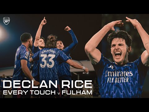 Thumbnail for EVERY TOUCH | Declan Rice midfield masterclass 🌟 | Fulham vs Arsenal (0-1)