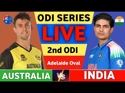 Thumbnail for 🔴 LIVE : India vs Australia live match today | Ind vs aus 2nd odi Live Match Today Hindi commentary