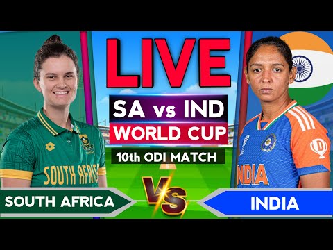 Thumbnail for 🔴LIVE - India Women's vs South Africa Women's Live | World Cup 2025 Live | Ind W vs SA W Live Match