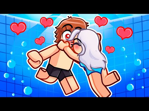 Thumbnail for I Kissed My Crush At A Girls Only POOL PARTY In Roblox Snapchat...