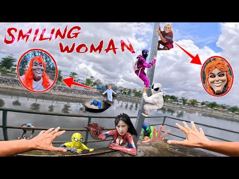 Thumbnail for 7 SPIDERMAN Vs SMILING WOMAN REAL LIFE ESCAPE 191.0 (Horror Parkour Pov Short) | Mystery POV