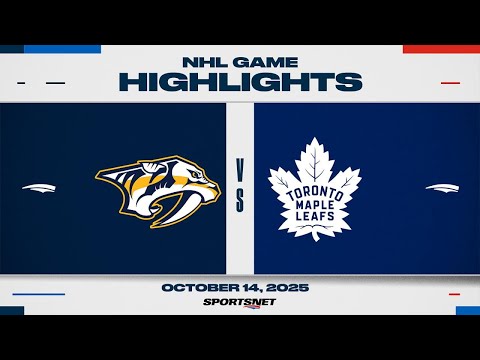 Thumbnail for NHL Game Highlights | Maple Leafs vs. Predators - October 14, 2025