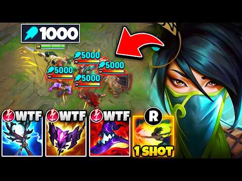Thumbnail for Akali but I have 1000 AP and I can one shot your entire team (THIS IS SO BROKEN)