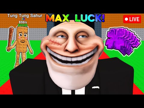 Thumbnail for 🔴LIVE ROBLOX! STEAL A BRAINROT MAX LUCK UNTIL I SPAWN A RARE BRAINROT #roblox