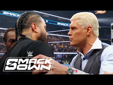 Thumbnail for Jimmy Uso Joins Cody Rhodes to Attack Drew McIntyre | WWE SmackDown Highlights 10/24/25 | WWE on USA