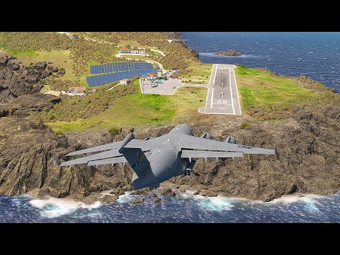 Thumbnail for Extreme Landing Challenge! C-17 US AIRFORCE landing at short Runway