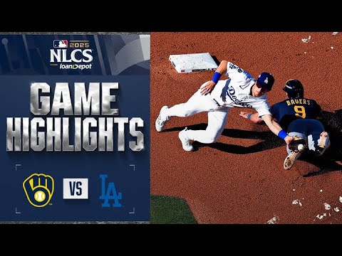 Thumbnail for Brewers vs. Dodgers NLCS Game 3 Highlights (10/16/25) | MLB Highlights