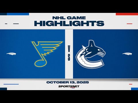 Thumbnail for NHL Highlights | Blues vs. Canucks - October 13, 2025