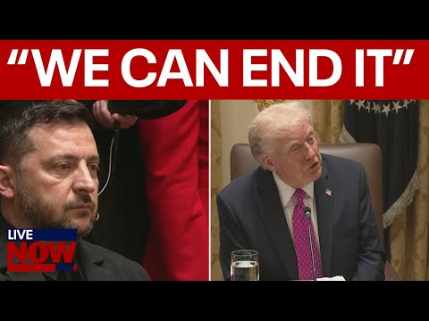 Thumbnail for FULL: Trump & Zelenskyy meet in war room, Tomahawk missiles to Ukraine