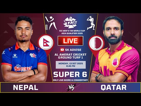 Thumbnail for Nepal Vs Qatar Live Score & Commentary | World Cup Qualifier | NEPAL VS QAT SUPER 6 MATCH |SK ADVISE