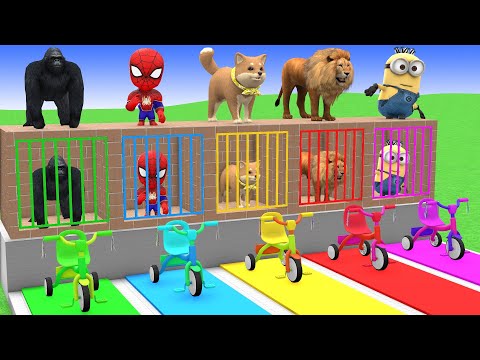 Thumbnail for Long Slide Game with Cow Elephant Gorilla Hippopotamus Tiger 3d Animal Game Funny 3d Animals