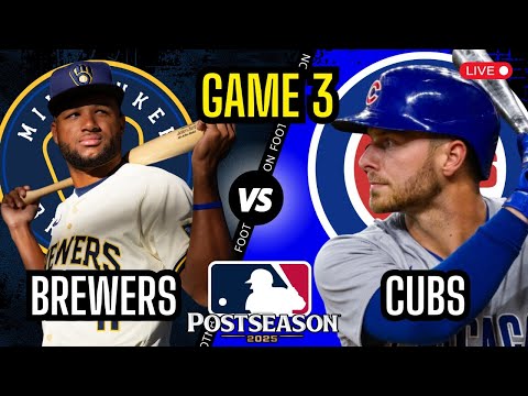 Thumbnail for Milwaukee Brewers vs Chicago Cubs - NLDS Playoffs: Game 3 - Live Stream - Color Radio Broadcast