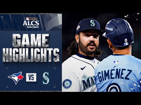 Thumbnail for Blue Jays vs. Mariners ALCS Game 3 Highlights (10/15/25) | MLB Highlights