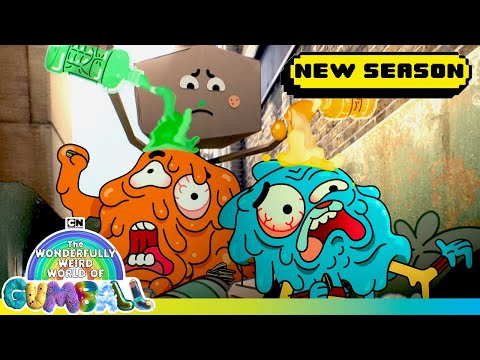 Thumbnail for Fast Food Chaos, Corporate Greed, Evil AI and More |  Exclusive Gumball NEW SEASON Marathon