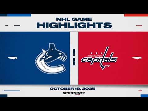 Thumbnail for NHL Highlights | Canucks vs. Capitals - October 19, 2025