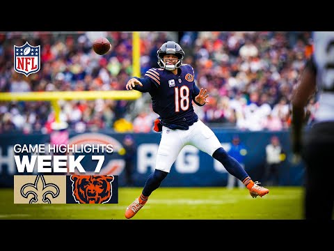 Thumbnail for New Orleans Saints vs Chicago Bears Game Highlights | 2025 NFL Season Week 7