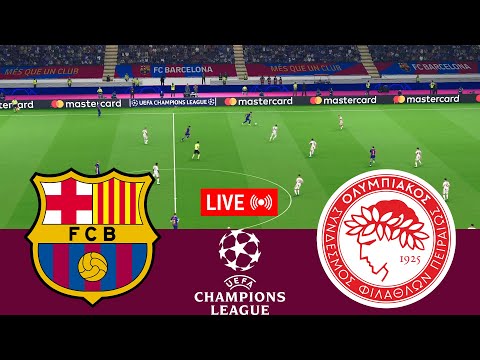 Thumbnail for [LIVE] Barcelona vs Olympiacos. UEFA Champions League 25/26 Full Match - VideoGame Simulation